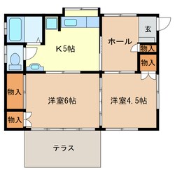 根岸方貸家Ａの物件間取画像